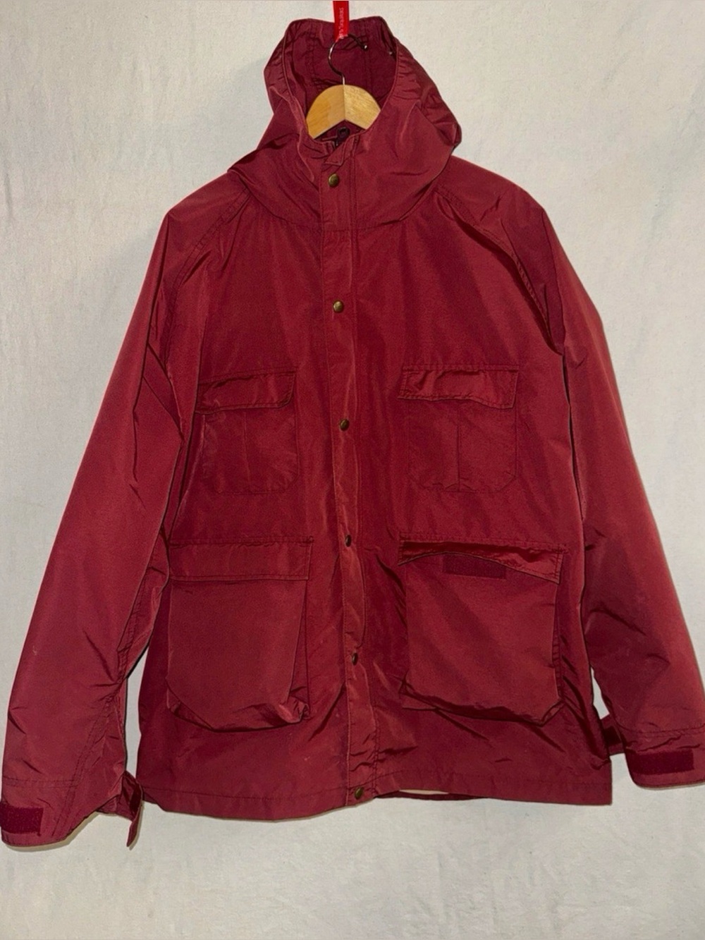 Vintage 80s L.L.Bean Baxter State Parka Men’s XL Burgundy Hooded USA 1438 B